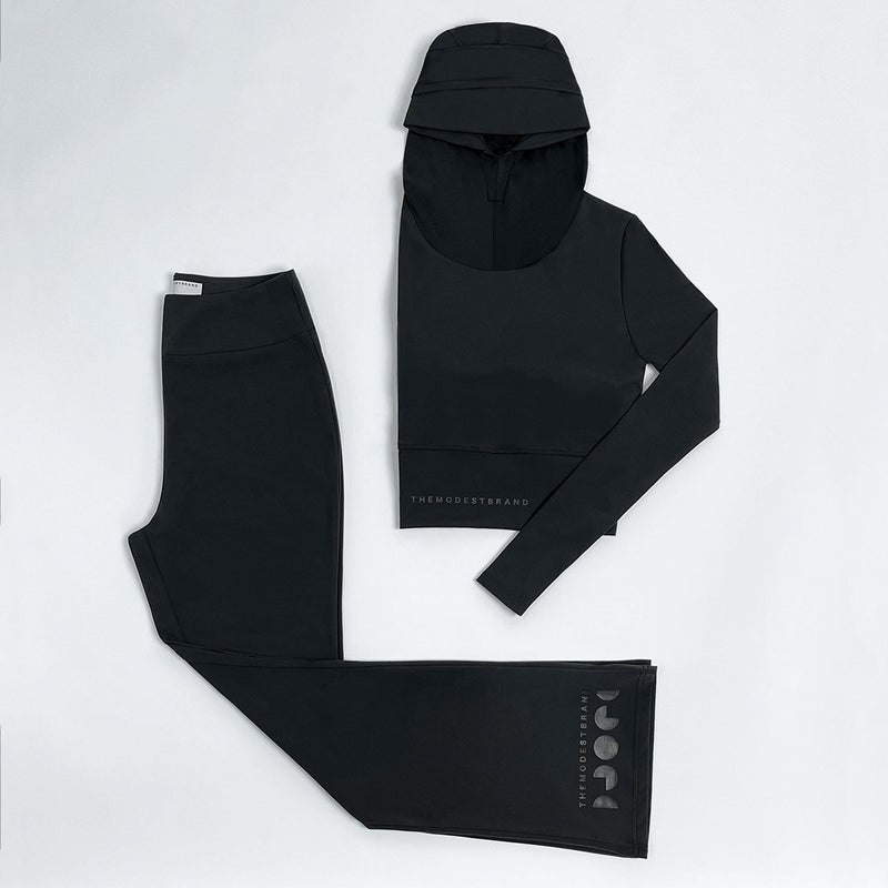 Set: ATH Bra HIjab & Flare Leggings + Complimentary Towel