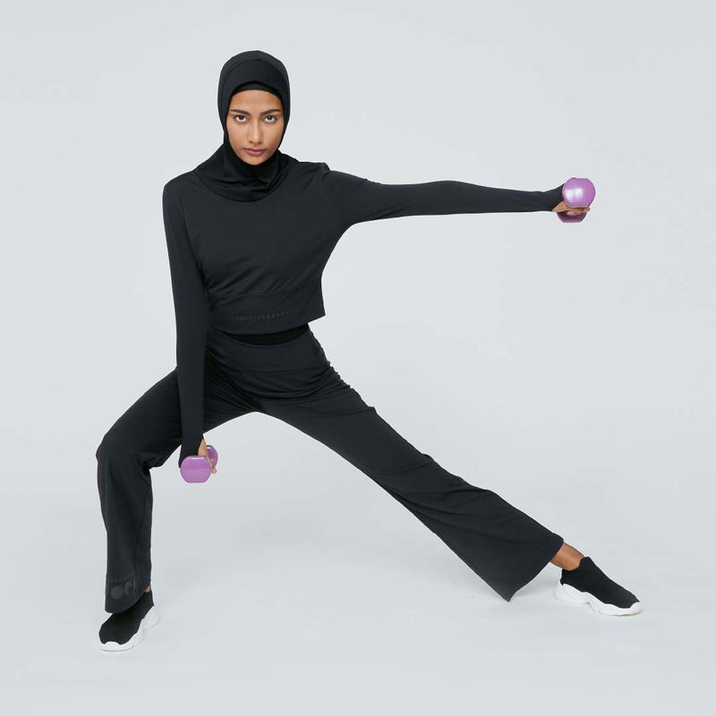 Set: ATH Bra HIjab & Flare Leggings + Complimentary Towel