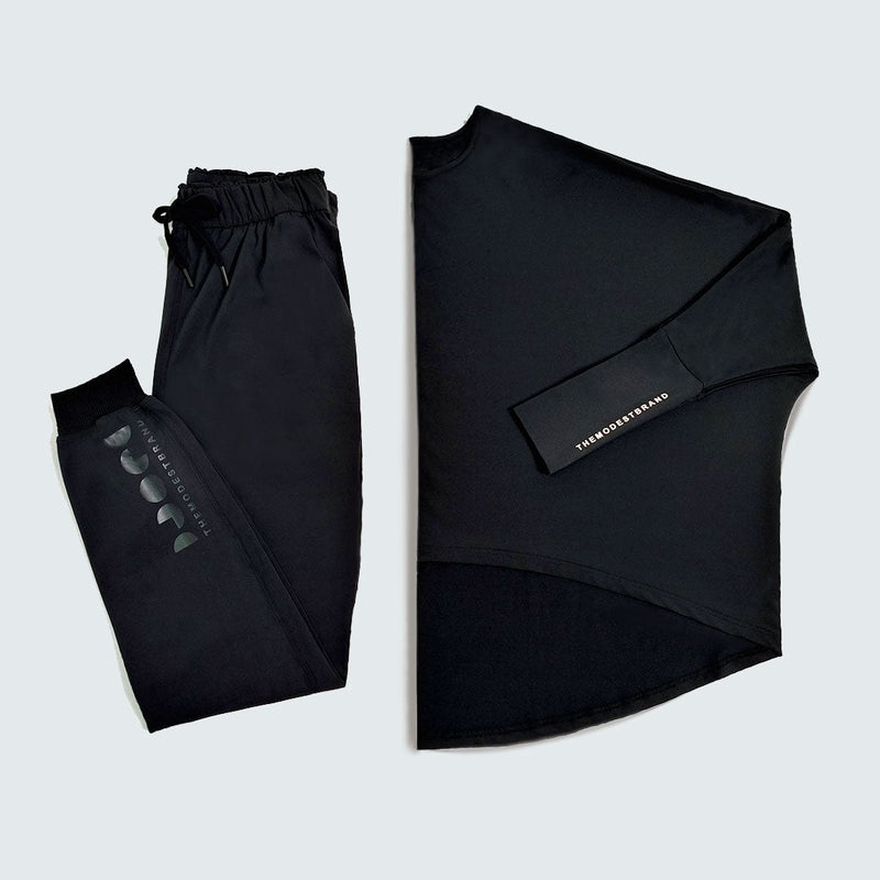 Set: Batwing Top & Jogger + Complimentary Tubular Scarf